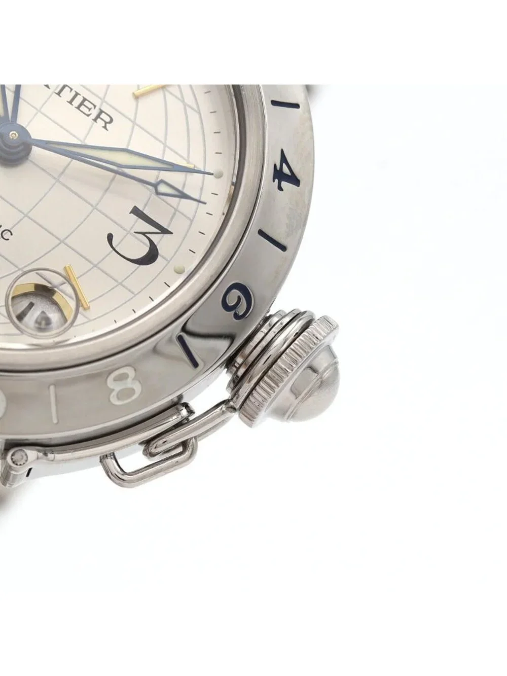 Cartier Pasha C GMT SS Automatic Winding Watch